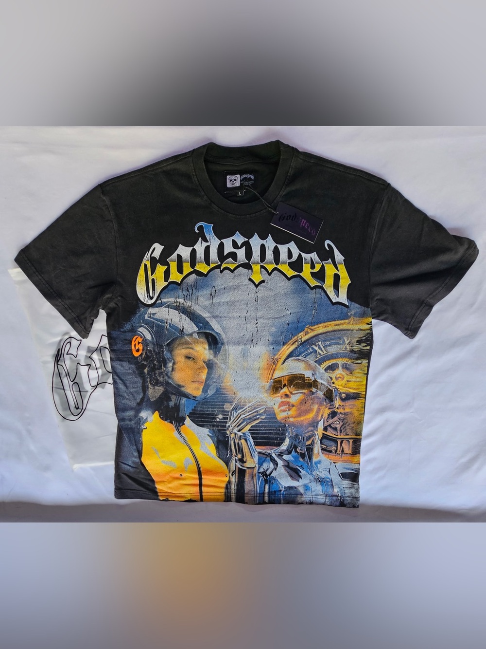 Godspeed Graphic Print Black Men’s T-Shirt